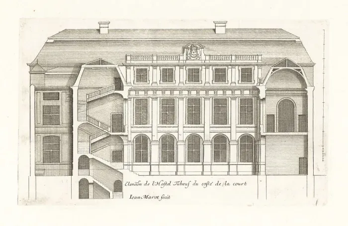 Framed Print : Elevation of the courtyard side of the Hotel Tubeuf, Paris Framed Print : Elevation of the courtyard side of the Hotel Tubeuf, Paris