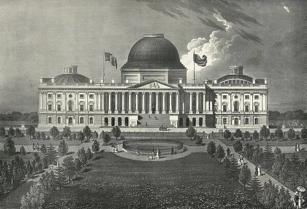 Elevation of the eastern front of the Capitol of the United
