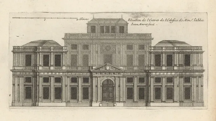 Framed Print : Elevation of the entrance to the Hotel Jabach, Paris Framed Print : Elevation of the entrance to the Hotel Jabach, Paris