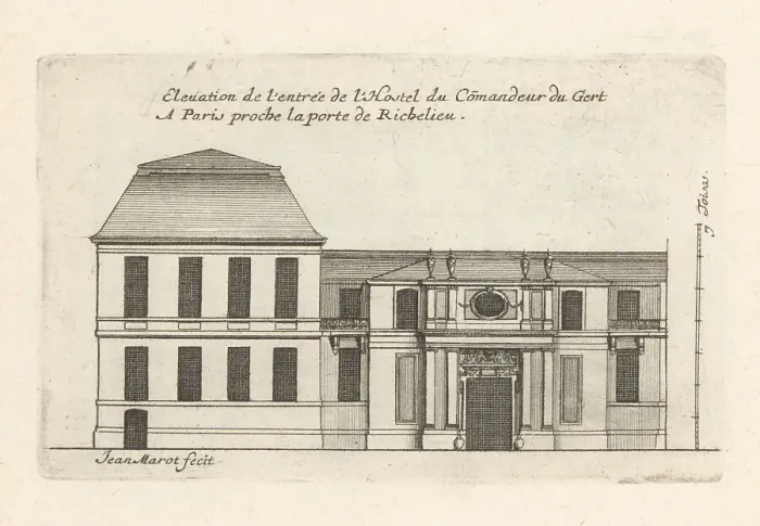 Framed Print : Elevation of the entrance of the Hotel de Jars, Paris Framed Print : Elevation of the entrance of the Hotel de Jars, Paris