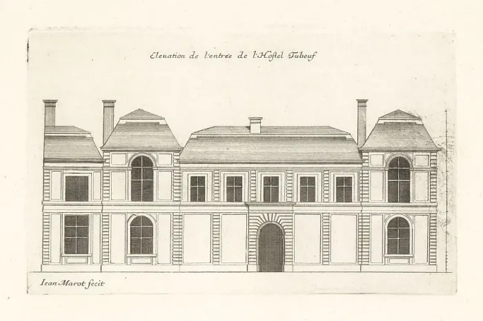 Framed Print : Elevation of the entrance to Hotel Tubeuf, Paris Framed Print : Elevation of the entrance to Hotel Tubeuf, Paris