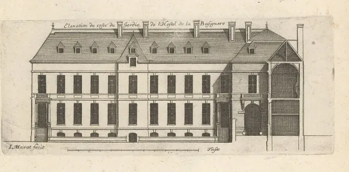 Framed Print : Elevation of the garden side of the Hotel de Chimay, Paris Framed Print : Elevation of the garden side of the Hotel de Chimay, Paris