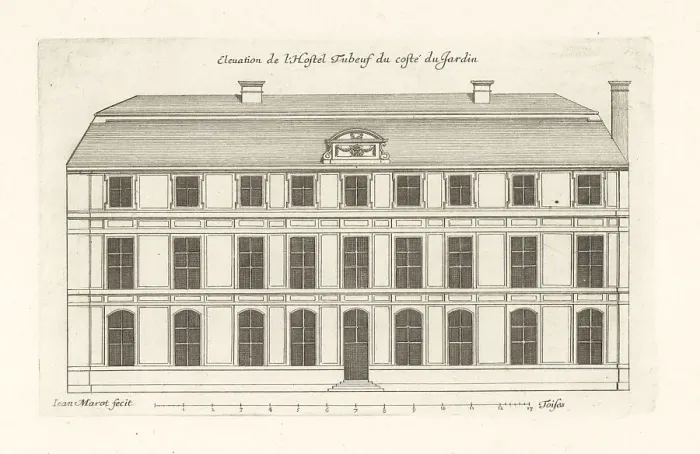 Framed Print : Elevation of the garden side of the Hotel Tubeuf, Paris Framed Print : Elevation of the garden side of the Hotel Tubeuf, Paris