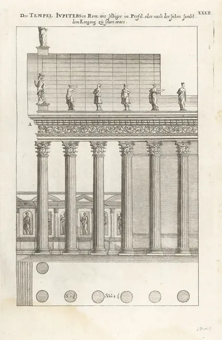 Framed Print : Elevation of the Temple of Serapis, Jupiter's Temple, Rome Framed Print : Elevation of the Temple of Serapis, Jupiter's Temple, Rome