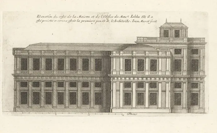 Framed Print : Elevation of the side of the Hotel Jabach, Paris Framed Print : Elevation of the side of the Hotel Jabach, Paris