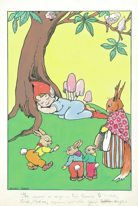 Framed Print : Elf and rabbits The sun is up - tis time to rise? Framed Print : Elf and rabbits The sun is up - tis time to rise?