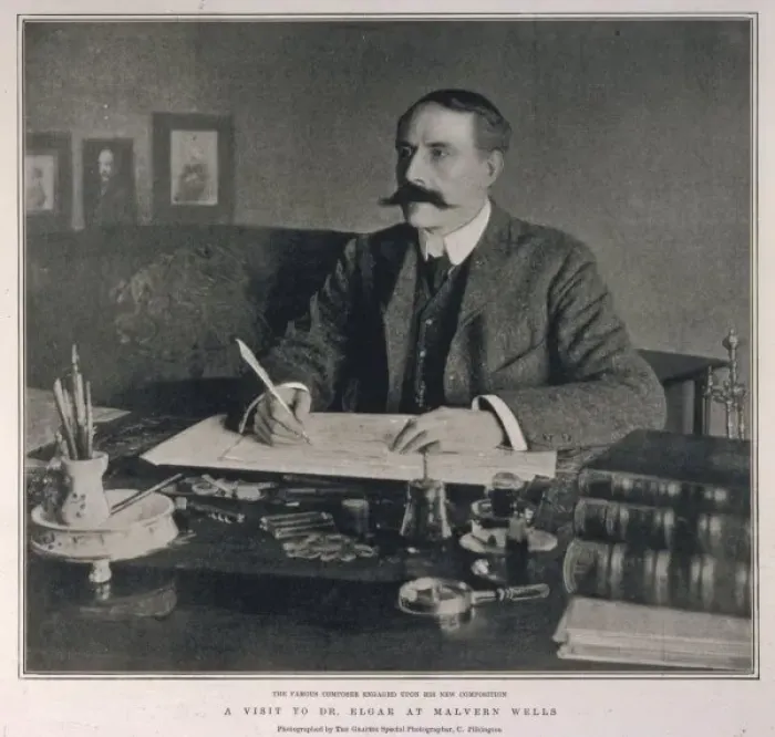 Framed Print : Elgar / Graphic 1904 / Desk Framed Print : Elgar / Graphic 1904 / Desk