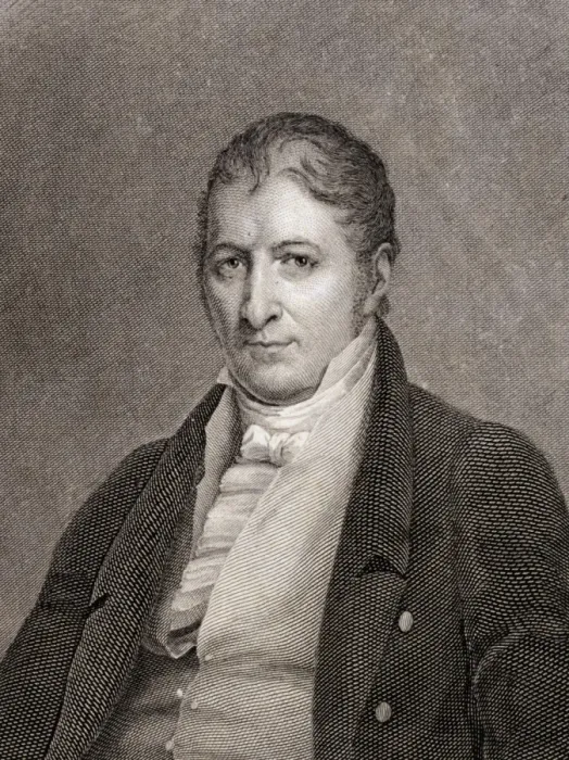Framed Print : Eli Whitney, half-length portrait, facing slightly left Framed Print : Eli Whitney, half-length portrait, facing slightly left