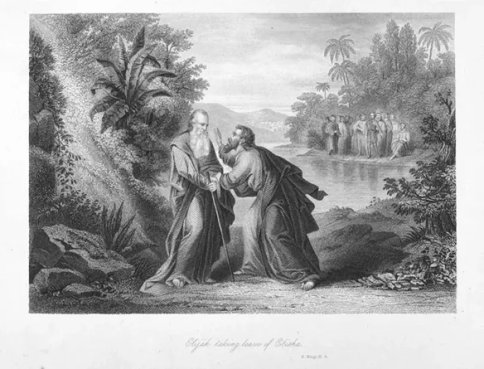 Framed Print : Elijah taking leave of Elisha Framed Print : Elijah taking leave of Elisha