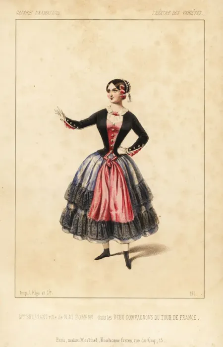 Framed Print : Elisabeth Bressant as Nini Pompon in Les Deux