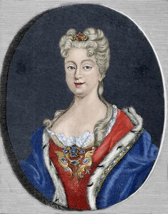 Framed Print : Elisabeth Farnese (1692-1766). Engraving. Colored Framed Print : Elisabeth Farnese (1692-1766). Engraving. Colored