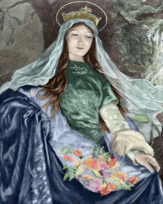 Framed Print : Elizabeth of Hungary, (1207-1231) Framed Print : Elizabeth of Hungary, (1207-1231)