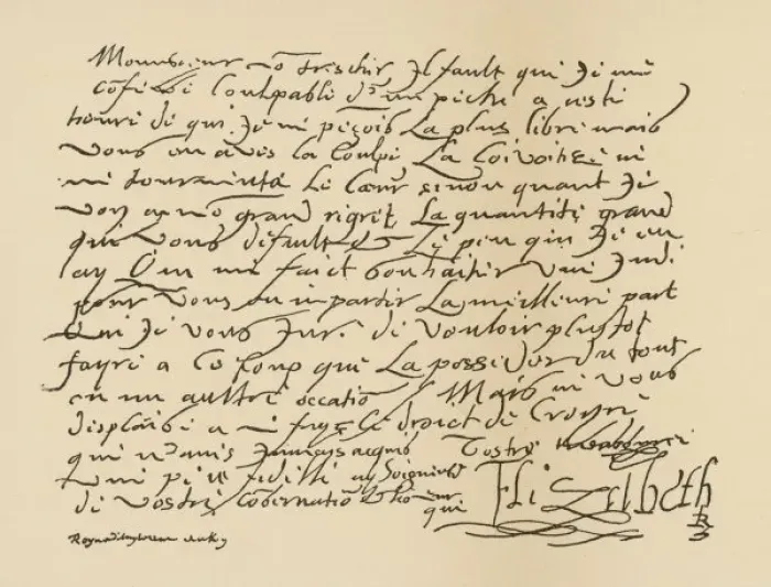 Framed Print : Elizabeth I / Letter Henri Framed Print : Elizabeth I / Letter Henri