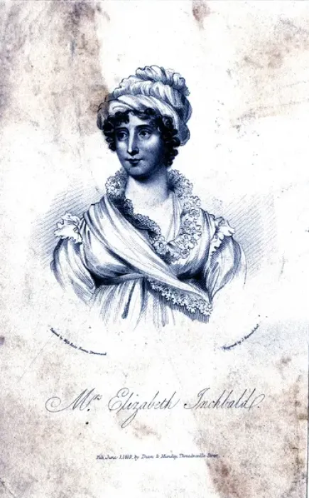 Framed Print : Elizabeth Inchbald / Wood Framed Print : Elizabeth Inchbald / Wood