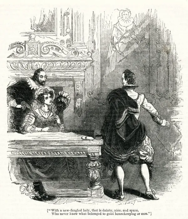 Framed Print : Two Elizabethan aristocratic men and an elegant lady Framed Print : Two Elizabethan aristocratic men and an elegant lady