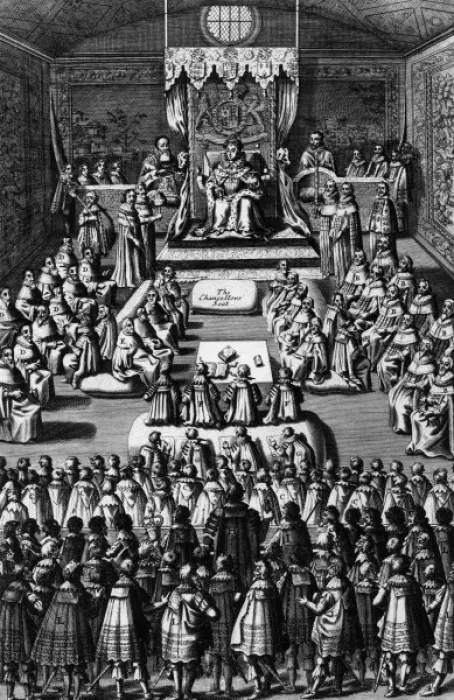 Framed Print : Elizabethan Parliament Framed Print : Elizabethan Parliament