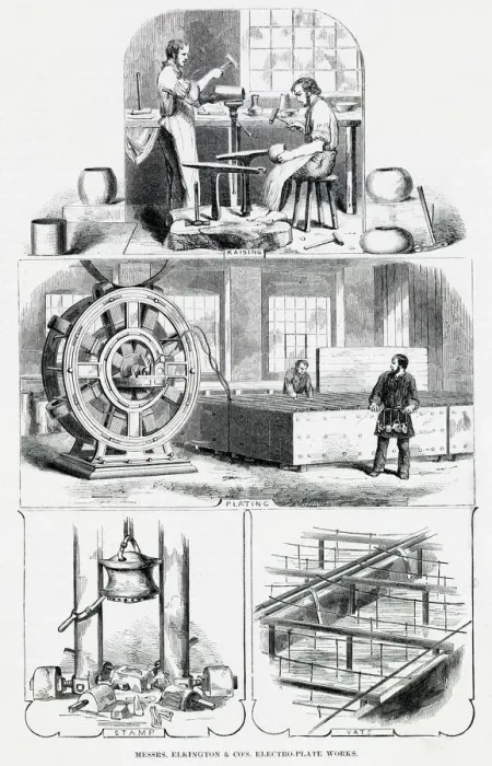Framed Print : Elkington & Co, Electro-Plate Works, Birmingham Framed Print : Elkington & Co, Electro-Plate Works, Birmingham