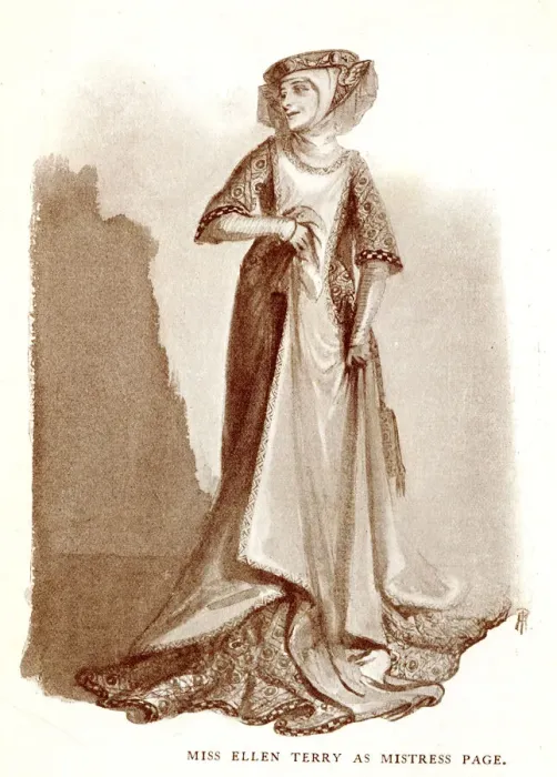 Framed Print : Ellen Terry as Mistress Page, Merry Wives of Windsor Framed Print : Ellen Terry as Mistress Page, Merry Wives of Windsor