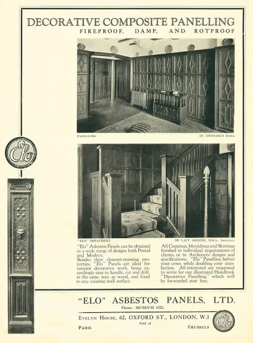 Framed Print : Elo Asbestos Panels Advertisement Framed Print : Elo Asbestos Panels Advertisement
