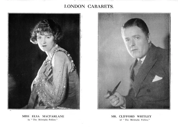 Elsa Macfarlane in the Midnight Follies cabaret and Clifford
