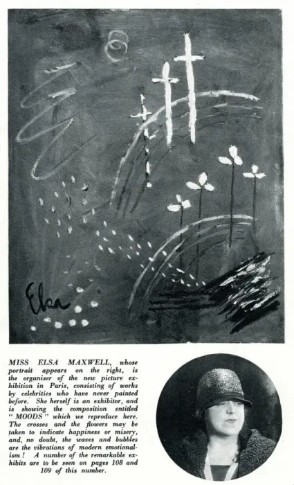 Framed Print : Elsa Maxwell and her Moods painting Framed Print : Elsa Maxwell and her Moods painting