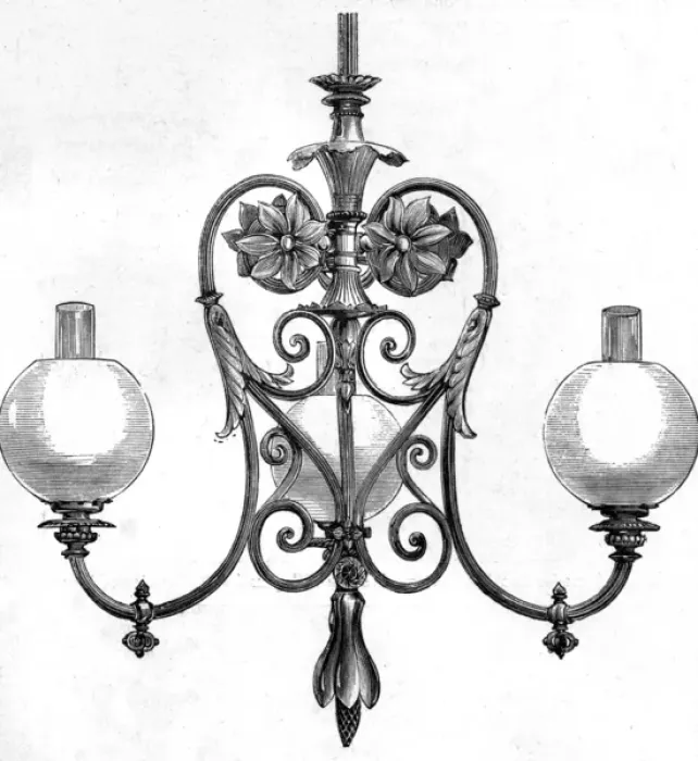 Framed Print : Elster Gas lit chandelier Framed Print : Elster Gas lit chandelier