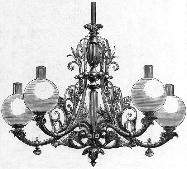 Elster Gas lit chandelier