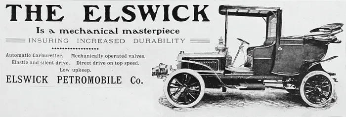 Framed Print : Elswick veteran car advertisement, early 1900s Framed Print : Elswick veteran car advertisement, early 1900s