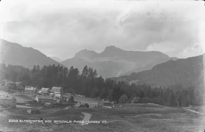 Framed Print : Elterwater and Langdale Pikes Framed Print : Elterwater and Langdale Pikes