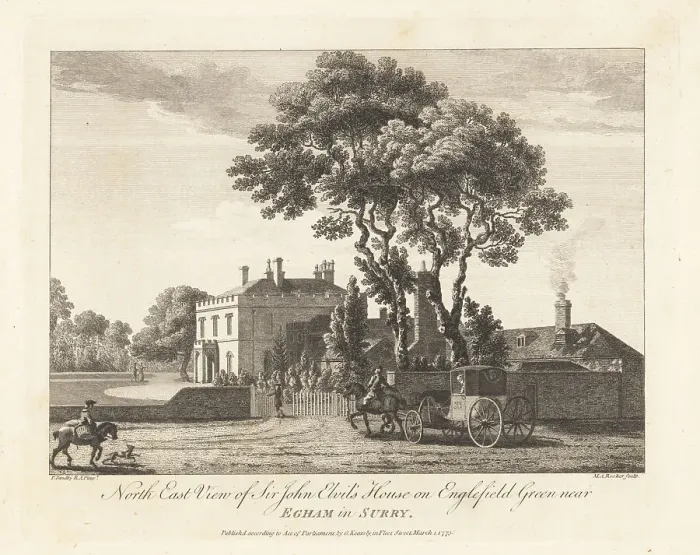 Framed Print : Elvills House, now Castle Hill, Surrey, 18th century Framed Print : Elvills House, now Castle Hill, Surrey, 18th century