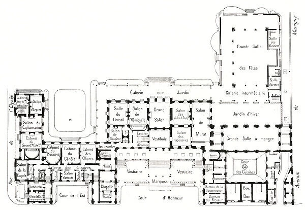 Elysee Palace - map