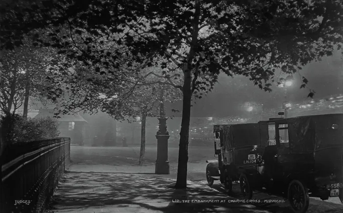 Framed Print : The Embankment at Charing Cross - Midnight Framed Print : The Embankment at Charing Cross - Midnight