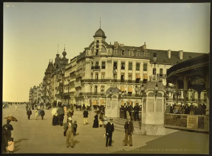 Framed Print : The embankment and entrance to the Kursaal, (i. e. Cursaal) Framed Print : The embankment and entrance to the Kursaal, (i. e. Cursaal)
