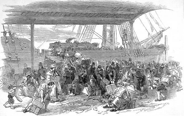 Embarkation of an Emigrant Ship, Liverpool, 1850