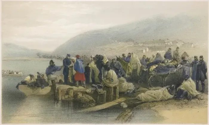 Framed Print : Embarking Sick, Balaklava Framed Print : Embarking Sick, Balaklava