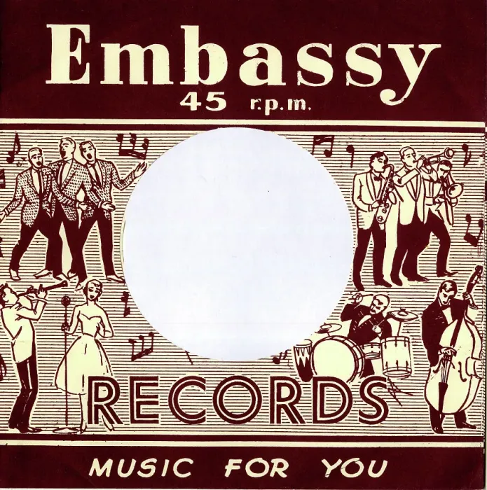 Framed Print : Embassy 45rpm single record sleeve Framed Print : Embassy 45rpm single record sleeve