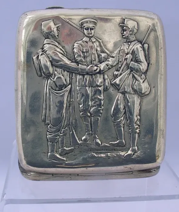 Framed Print : Embossed cigarette case Framed Print : Embossed cigarette case