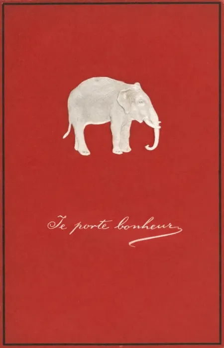 Framed Print : Embossed greetings card, featuring a white elephant Framed Print : Embossed greetings card, featuring a white elephant