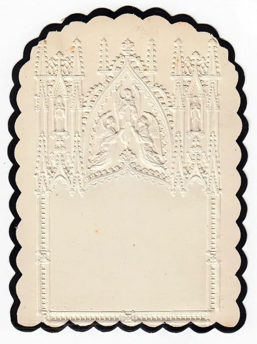 Framed Print : Embossed Victorian mourning card Framed Print : Embossed Victorian mourning card