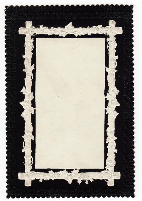 Framed Print : Embossed Victorian mourning card Framed Print : Embossed Victorian mourning card