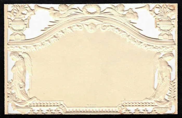 Framed Print : Embossed Victorian mourning card Framed Print : Embossed Victorian mourning card