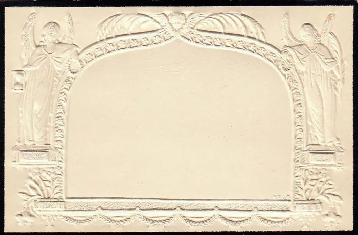 Framed Print : Embossed Victorian mourning card Framed Print : Embossed Victorian mourning card