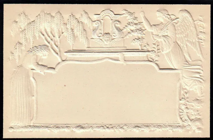 Framed Print : Embossed Victorian mourning card Framed Print : Embossed Victorian mourning card