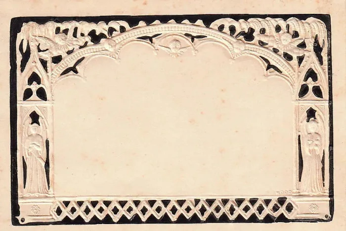 Framed Print : Embossed Victorian mourning card Framed Print : Embossed Victorian mourning card