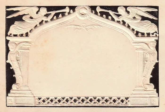 Framed Print : Embossed Victorian mourning card Framed Print : Embossed Victorian mourning card