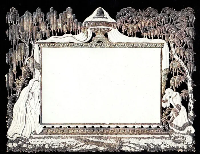 Framed Print : Embossed Victorian mourning card Framed Print : Embossed Victorian mourning card