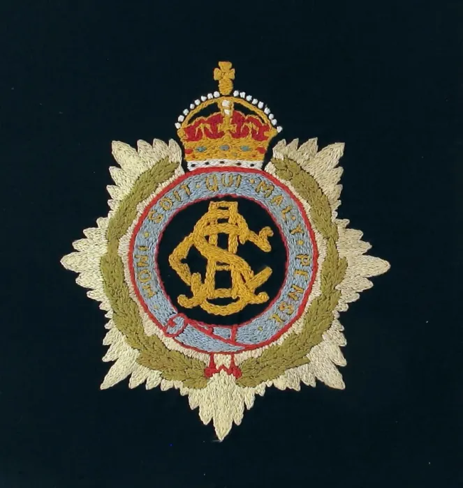 Framed Print : Embroidered badge of the Army Service Corps Framed Print : Embroidered badge of the Army Service Corps