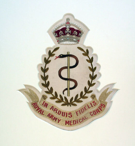 Embroidered badge of the Royal Army Medical Corps
