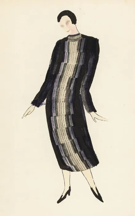 Framed Print : Embroidered coat after a sketch by the designer Sonia Delauney Framed Print : Embroidered coat after a sketch by the designer Sonia Delauney
