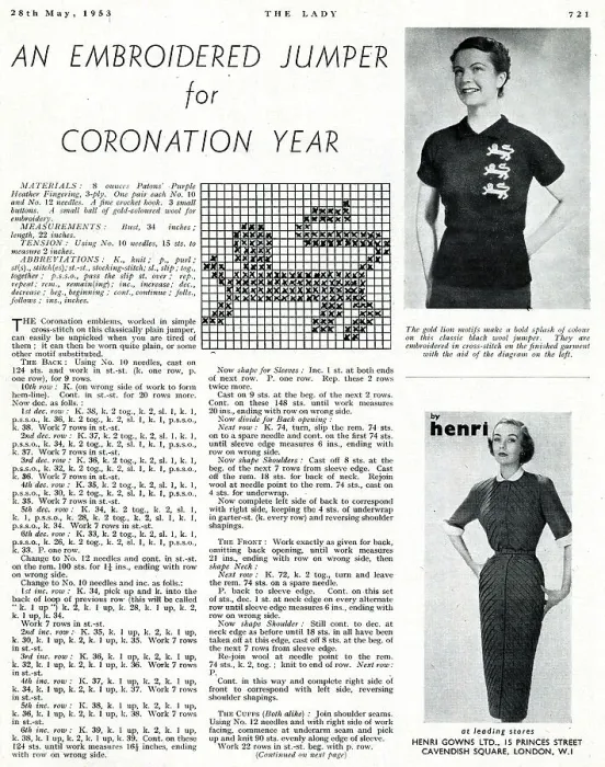 Framed Print : An Embroidered Jumper for Coronation Year Framed Print : An Embroidered Jumper for Coronation Year